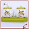 Dekoration Durable Porzellan Spice Jar Set mit Tablett